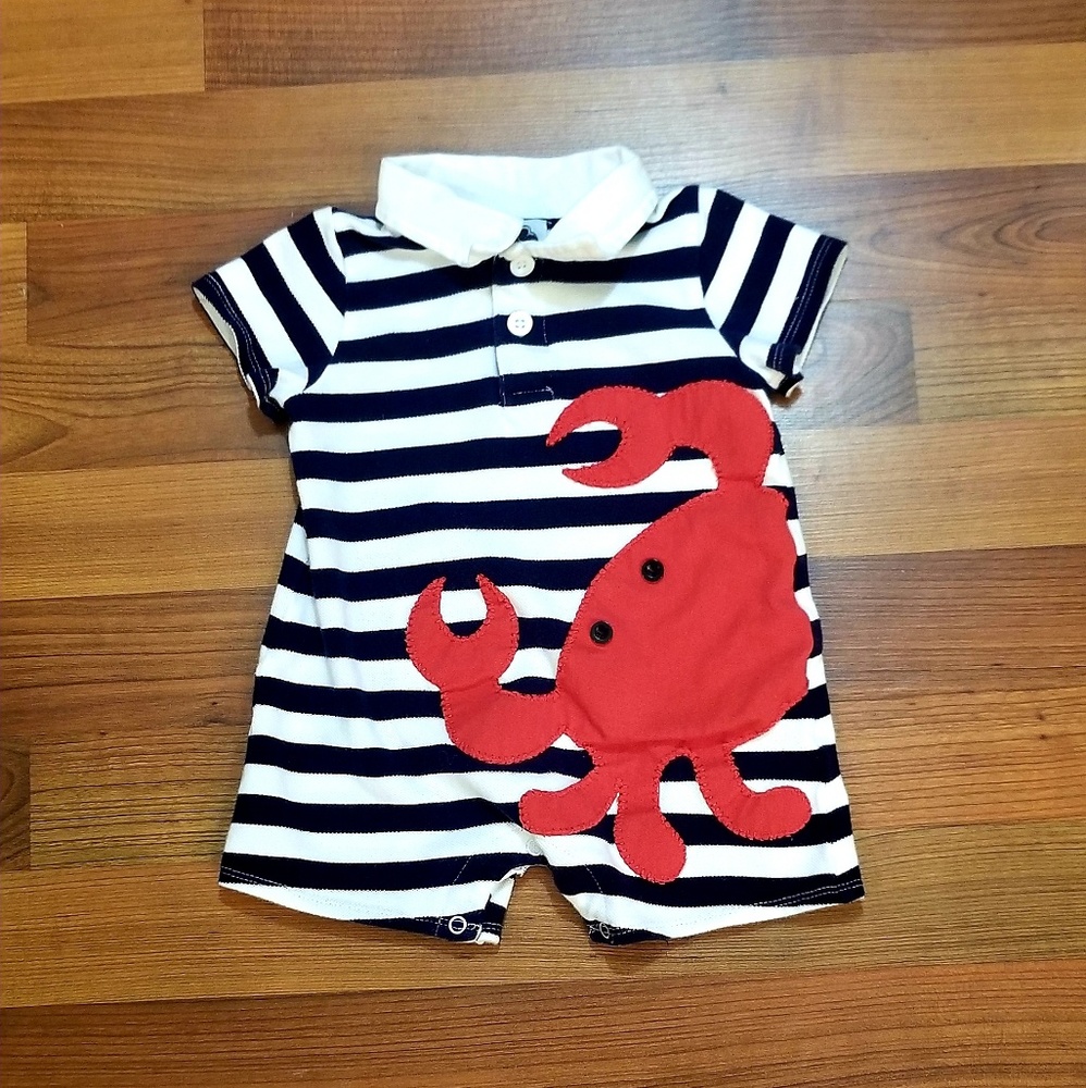 Lot of 2 baby boy shortalls/romper